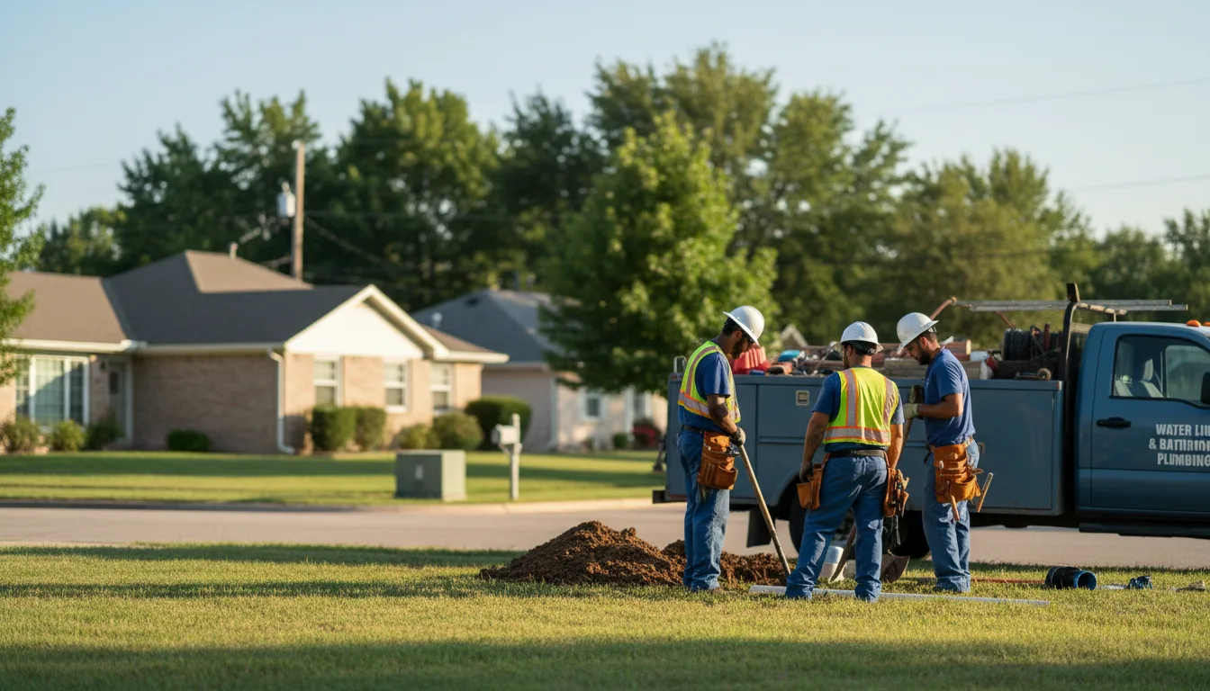 Residential water line and bathroom plumbing service in Frederic, WI